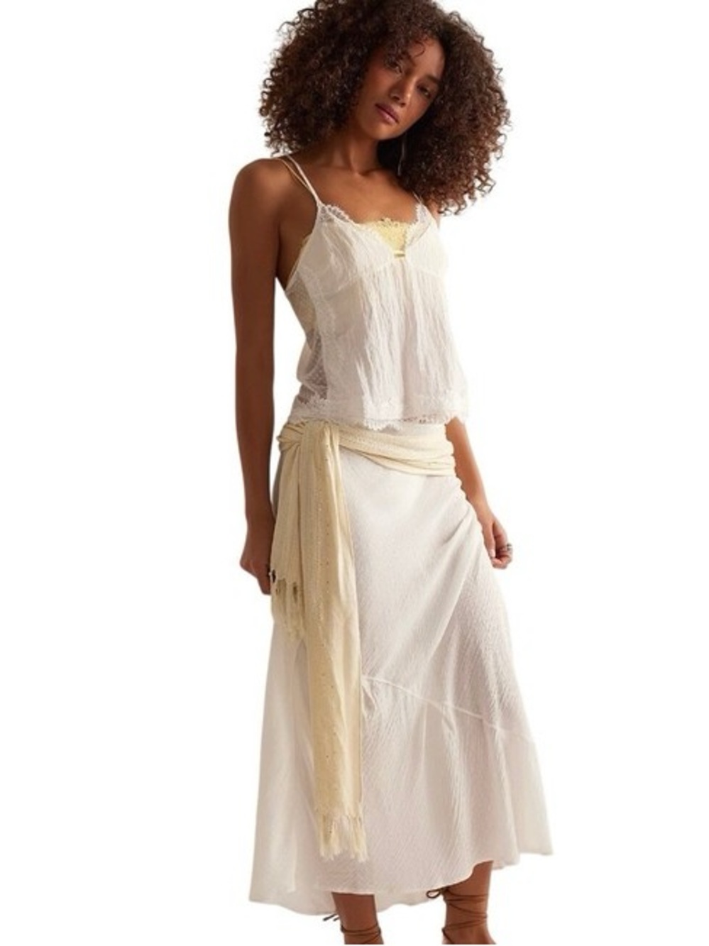 Free People Intimately Sweet On You Bias Half Slip Skirt / NWT / Size XS